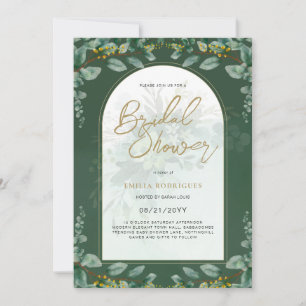 バジェットフォトブライダルシャワー招待リーフ素朴 招待状