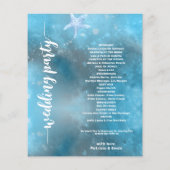 バジェットフォトブルーシーサマー結婚式 プログラム (裏面)