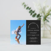 バジェットフォトマンエイジ誕生日ブラック招待状 (スタンド正面)