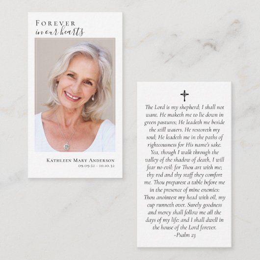 バジェットフォトメモリアル祈りの言葉カード コーリングカード (正面/裏面)