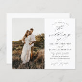 バジェットフォトモノクロ結婚式招待状 (正面/裏面)