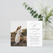 バジェットフォトモノクロ結婚式招待状 (スタンド正面)