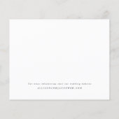 バジェットフォトモノクロ結婚式招待状 (裏面)