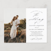 バジェットフォトモノクロ結婚式招待状 (正面)