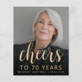 バジェットフォト応援70thバースデーパーティー招待状 (正面)