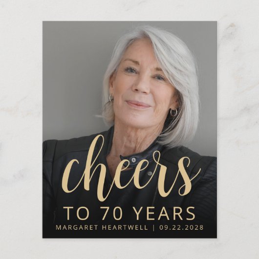 バジェットフォト応援70thバースデーパーティー招待状 (正面)