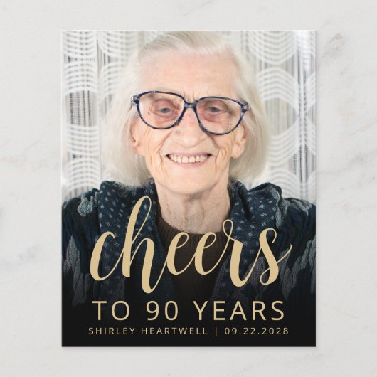 バジェットフォト応援90thバースデーパーティー招待状 (正面)