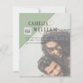 バジェットフォト結婚式招待状の混色 (正面)