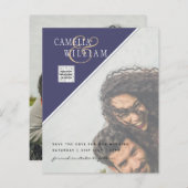 バジェットフォト結婚式招待状の混色 (正面/裏面)