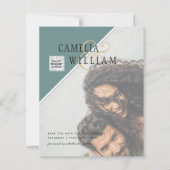 バジェットフォト結婚式招待状の混色 (正面)