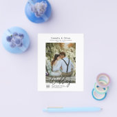 バジェットフォト結婚式招待状クラシック白 チラシ (シングル)