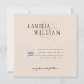 バジェットフォト結婚式招待状シャンパンクリーム (正面)