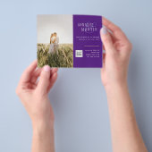 バジェットフォト結婚式招待状パープルベリー チラシ (手)