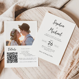 バジェットフォト詳細QRウェブサイト結婚式招待状