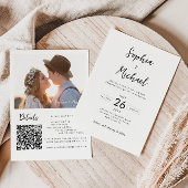 バジェットフォト詳細QRウェブサイト結婚式招待状