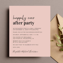 バジェットフォト赤面ウェディングレセプション招待状