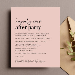 バジェットフォト赤面ウェディングレセプション招待状