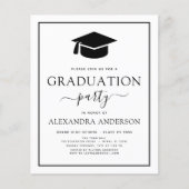 バジェットフォト2024卒業パーティー白黒フライ チラシ (正面)