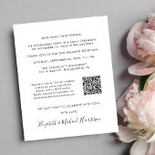 バジェットフォトQRコードウェディングレセプション招待状