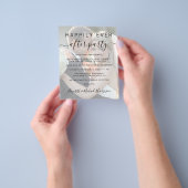 バジェットフォトQRコードウェディングレセプション招待状 チラシ (手)