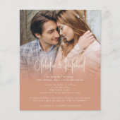 バジェットフォトQRボホテラコッタウェディング招待 (正面)