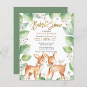 バジェットフォレストウッドランドディアーズフローラベビーシャワー (正面/裏面)