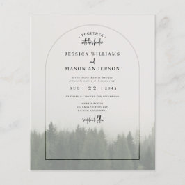 バジェットフォレストマウンテン結婚ズの招待ウッドランド チラシ