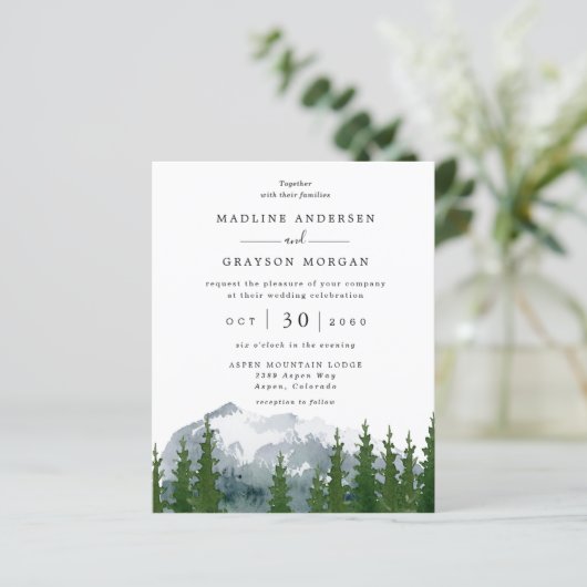 バジェットフォレストマウンテン結婚式招待状 (スタンド正面)