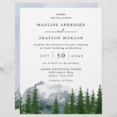 バジェットフォレストマウンテン結婚式招待状 (正面/裏面)