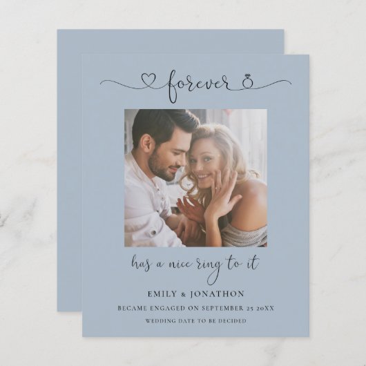 バジェットフォーエバーフォトダスティブルー婚約 (正面/裏面)