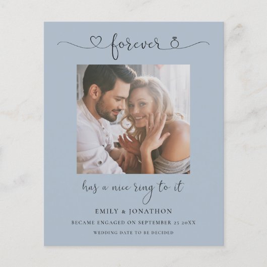 バジェットフォーエバーフォトダスティブルー婚約 (正面)