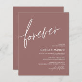 バジェットフォーエバーラブテラコッタ結婚式招待状 (正面/裏面)