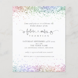 バジェットフューチャーミセス・レインボーグリッターブライダルシャワー