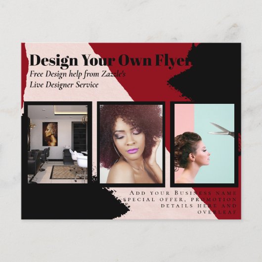 バジェットフライヤーフリーデザイン写真テンプレート抽象芸術 チラシ (正面)