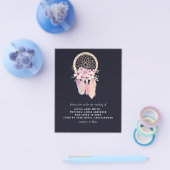 バジェットフライヤー紙BOGOネイビーウェディング招待 チラシ (シングル)