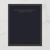 バジェットフライヤー結婚紙金ゴールド海軍 チラシ (裏面)