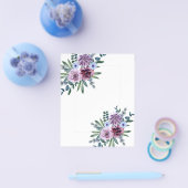 バジェットフライヤー – 無料デザイン – 紫フローラ チラシ (シングル)