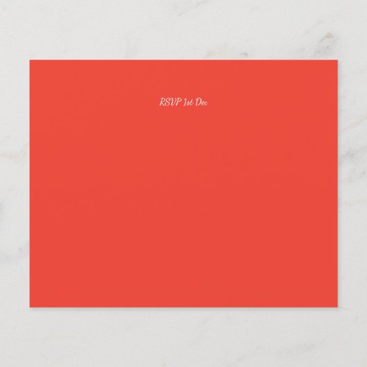 バジェットフラミンゴクリスマスパーティの招待状 (裏面)