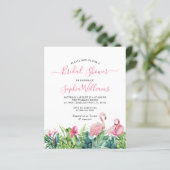 バジェットフラミンゴストロピカルブライダルシャワー招待 (スタンド正面)