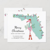 バジェットフラミンゴフロリダホリデームービングカード (正面/裏面)