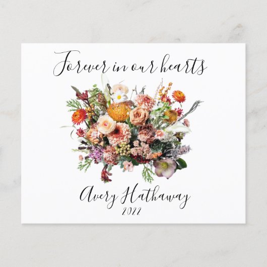 バジェットフラワーブーケ記念&葬式フライヤー (正面)