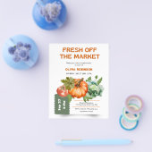 バジェットフレッシュオフザマーケットブライダルシャワー招待状 チラシ (シングル)