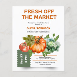 バジェットフレッシュオフザマーケットブライダルシャワー招待状 チラシ