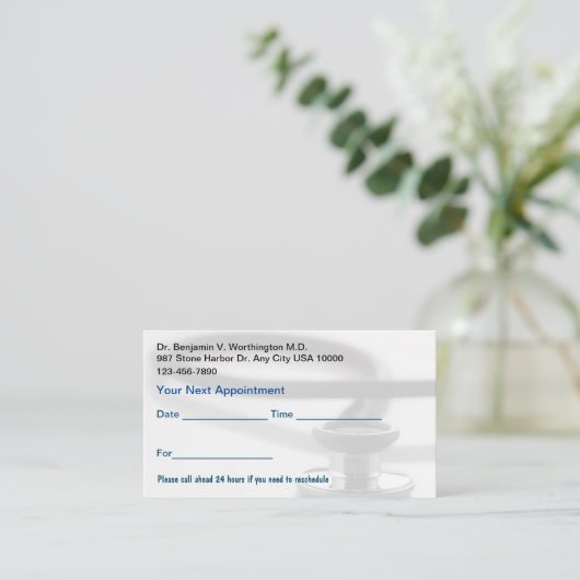 バジェットフレンドリーバルク医療アポイントメントカード 予約カード (スタンド正面)