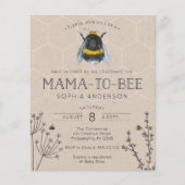 バジェットフレンドリービーベイビーシャワー招待状 (正面)