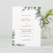 バジェットフレンドリーユーカリ結婚式招待状 招待状 (スタンド正面)