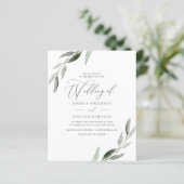 バジェットフレンドリーリーフエレガント結婚式招待状 (スタンド正面)