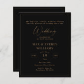 バジェットフレームブラック&金ゴールド結婚ズお祝い (正面/裏面)