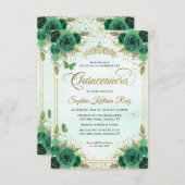 バジェットフローラエメラルドグリーングラム金ゴールドキンセアニラ ノートカード (正面/裏面)