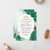 バジェットフローラエメラルドグリーンプリンセスキンセアニェラ ノートカード (正面/裏面インサイチュ)